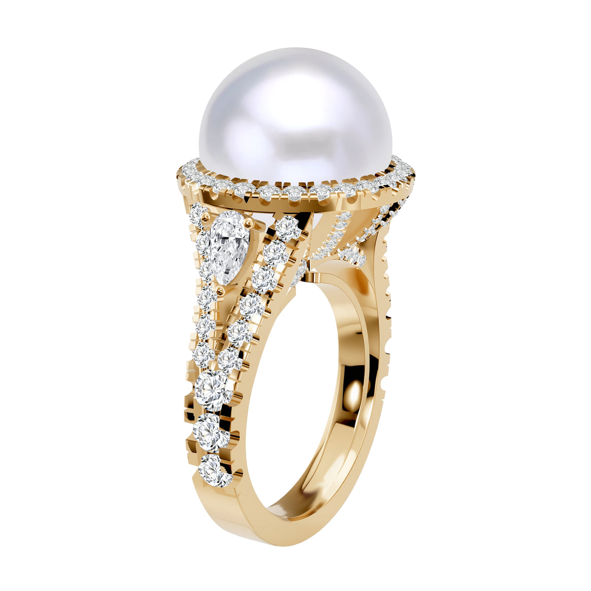 14K Gold 7.74G SOUTH SEA PEARL MOUNTING RING
