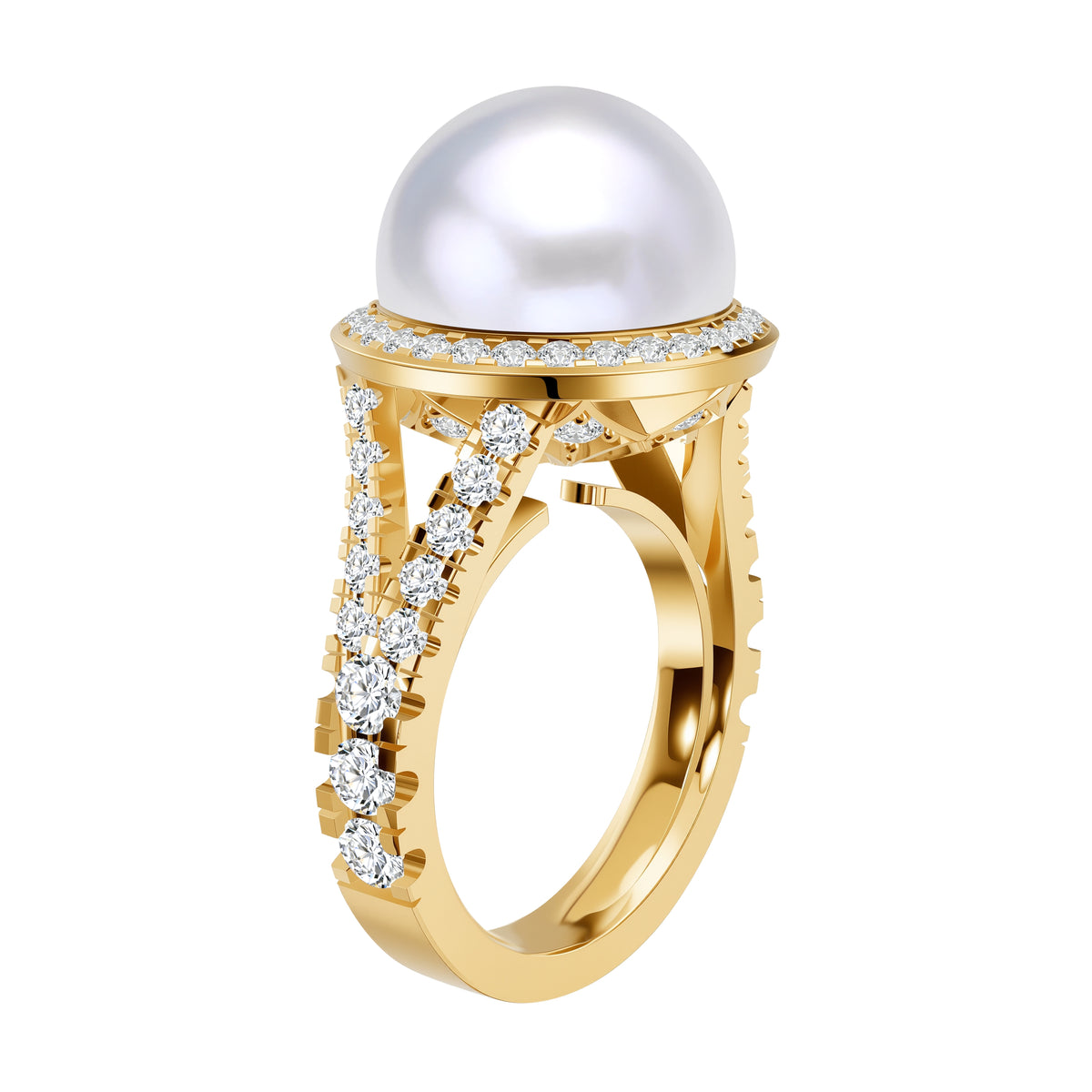 14K Gold 6.30G SOUTH SEA PEARL MOUNTING RING