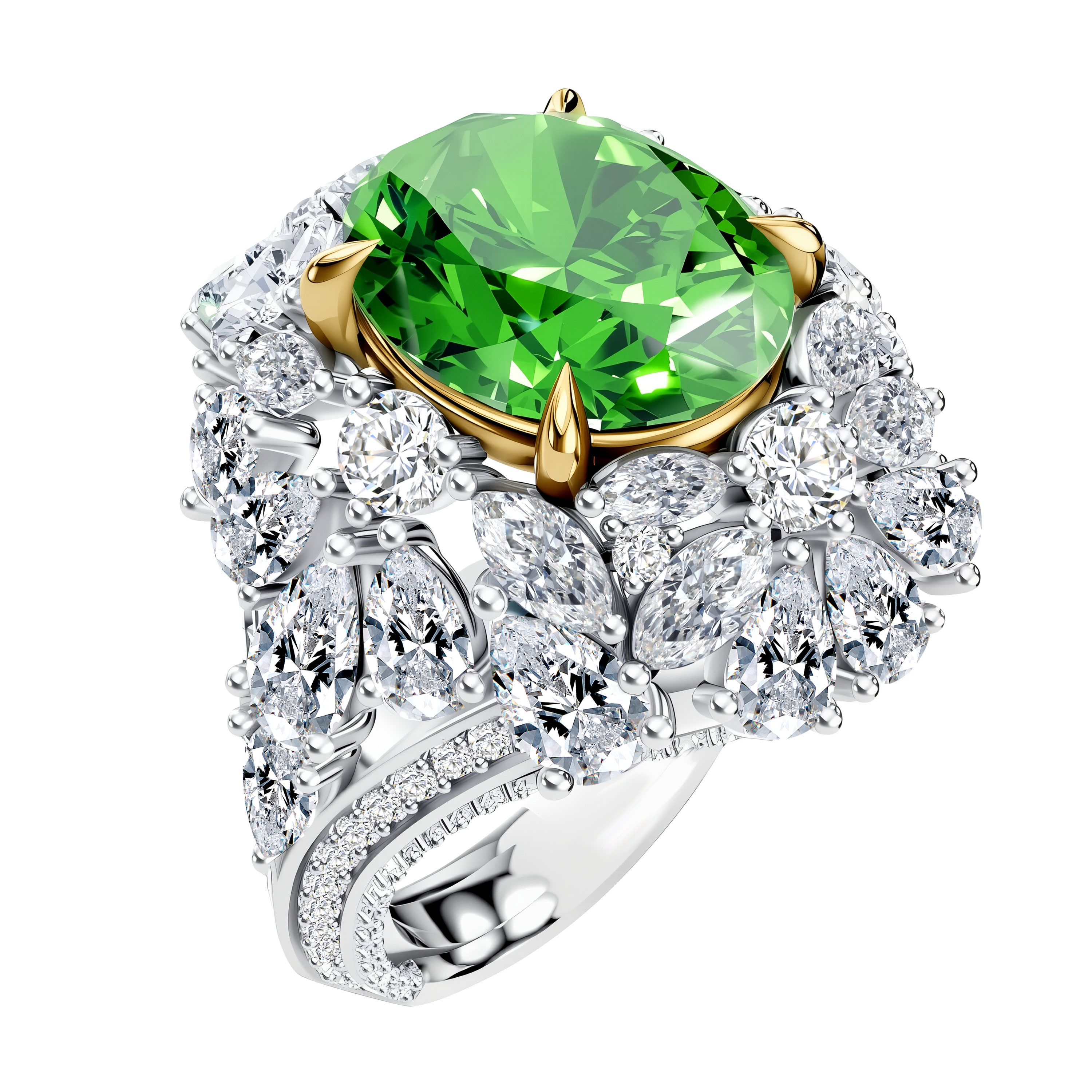 14K Gold 5.76G LGD Mounting Ring-Oval