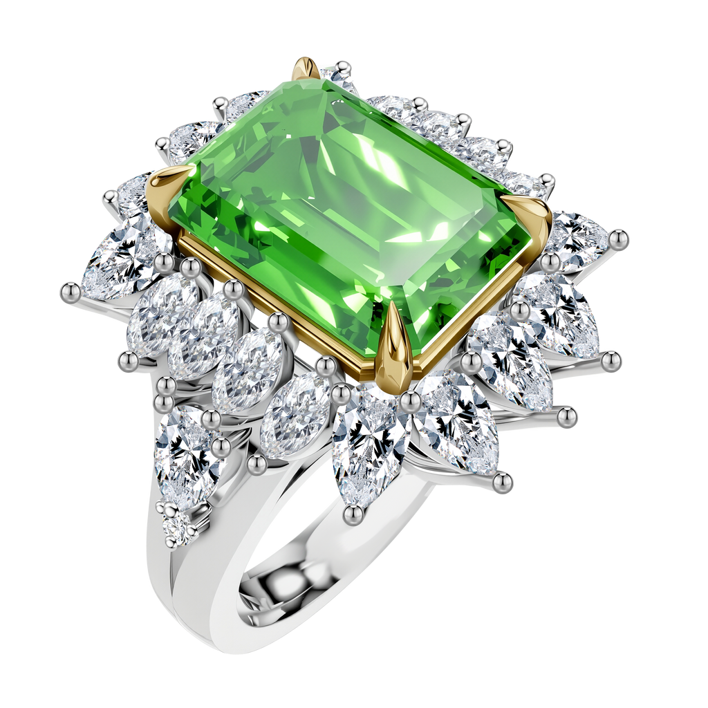 14KT LGD Mounting Ring - Emerald