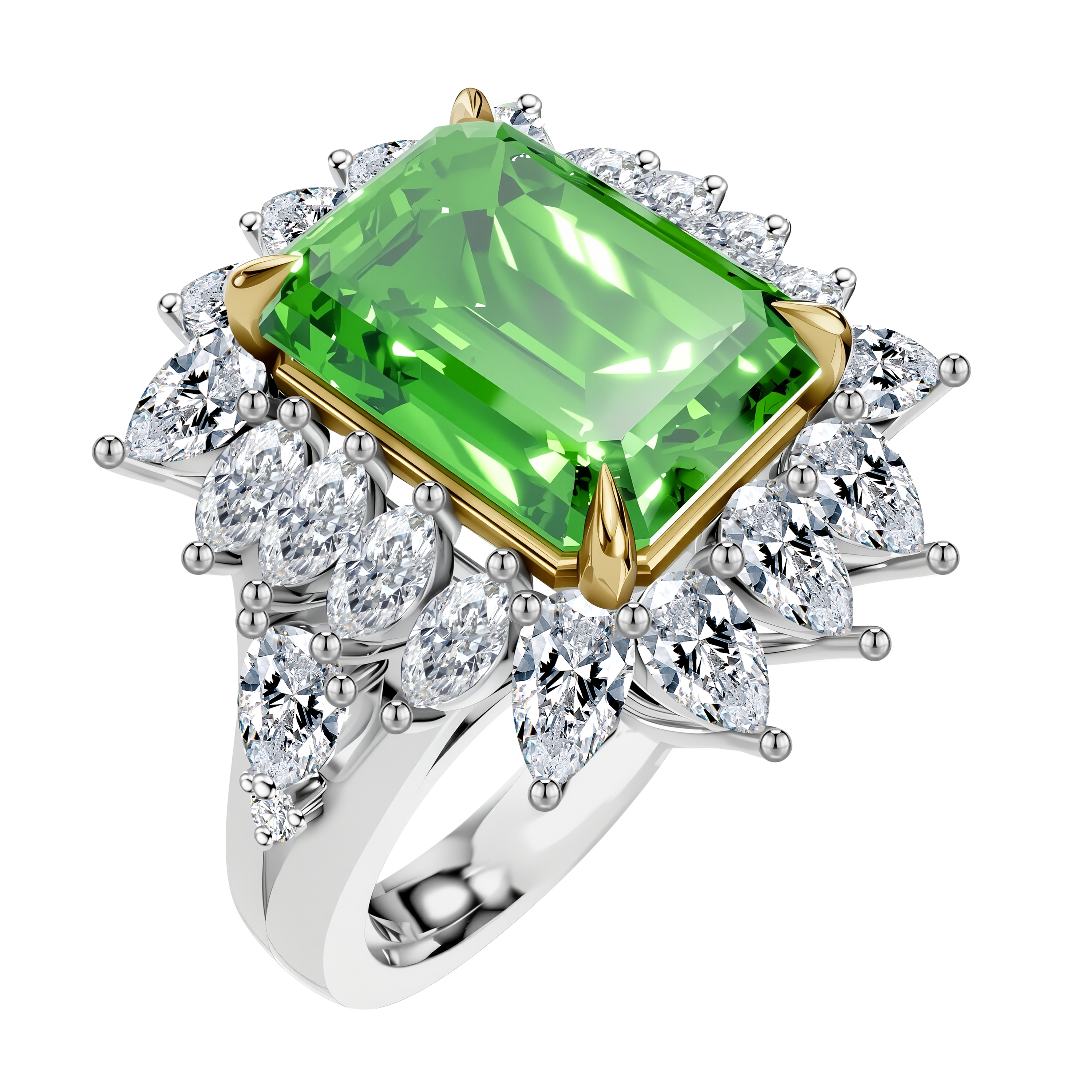 14KT LGD Mounting Ring - Emerald