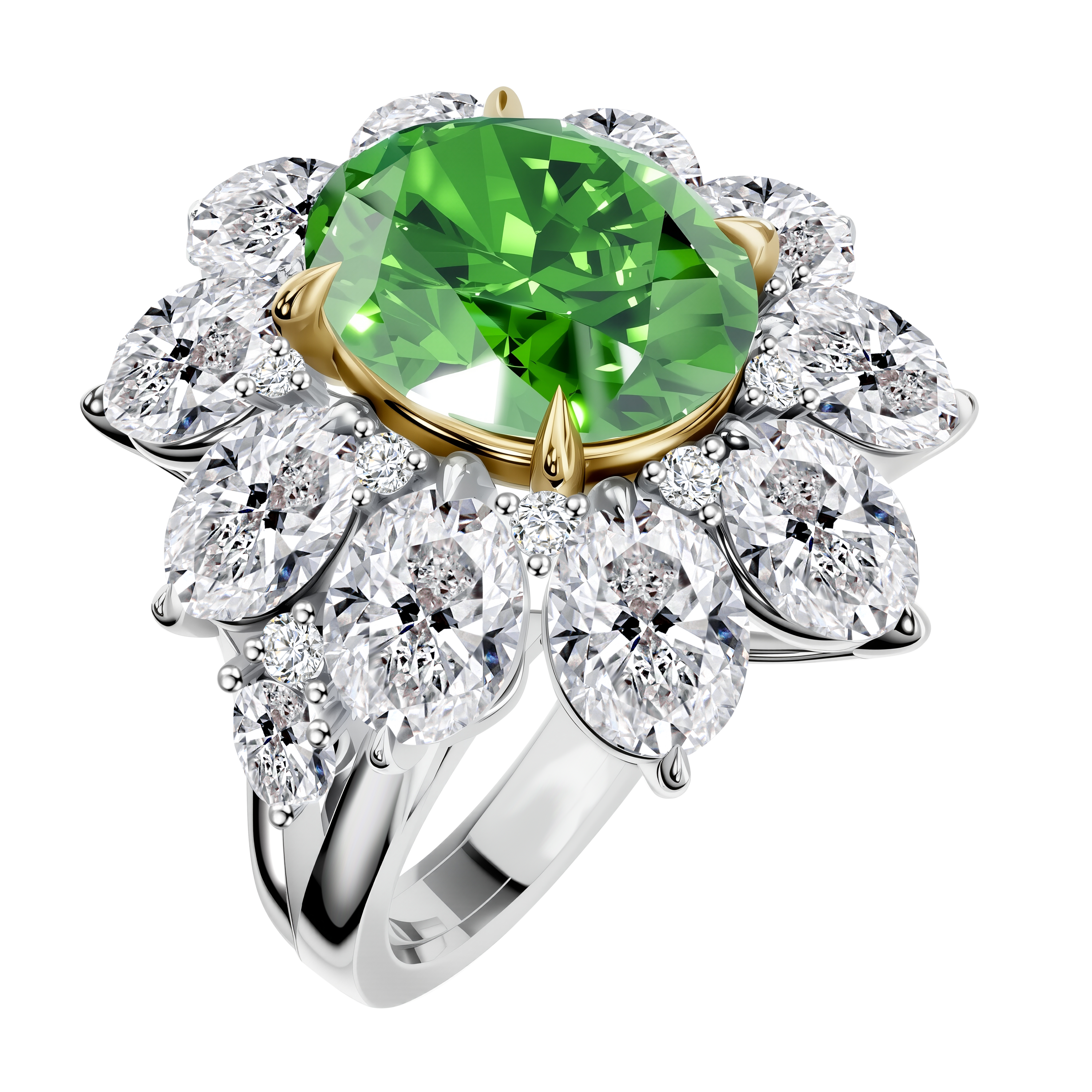 14K 6.57G Gold LGD Mounting Ring-Oval