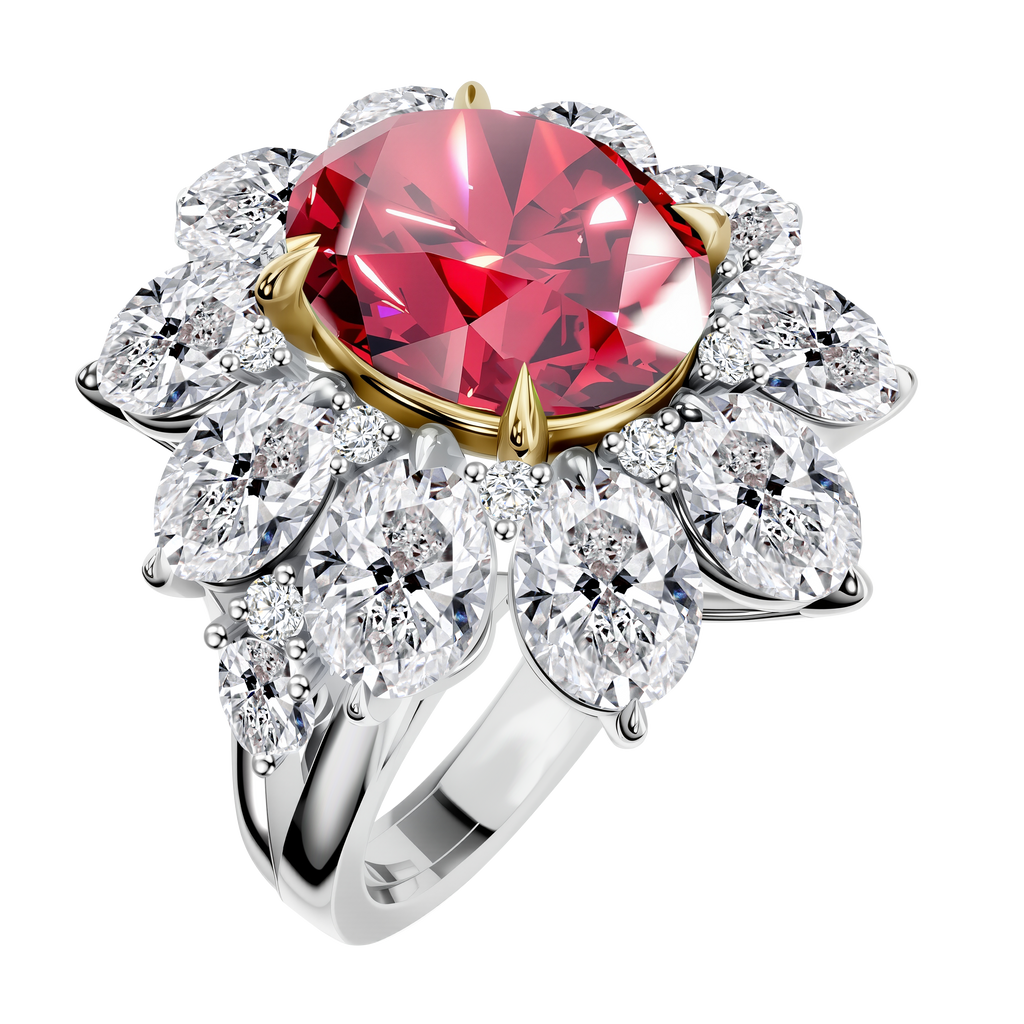14K 6.57G Gold LGD Mounting Ring-Oval