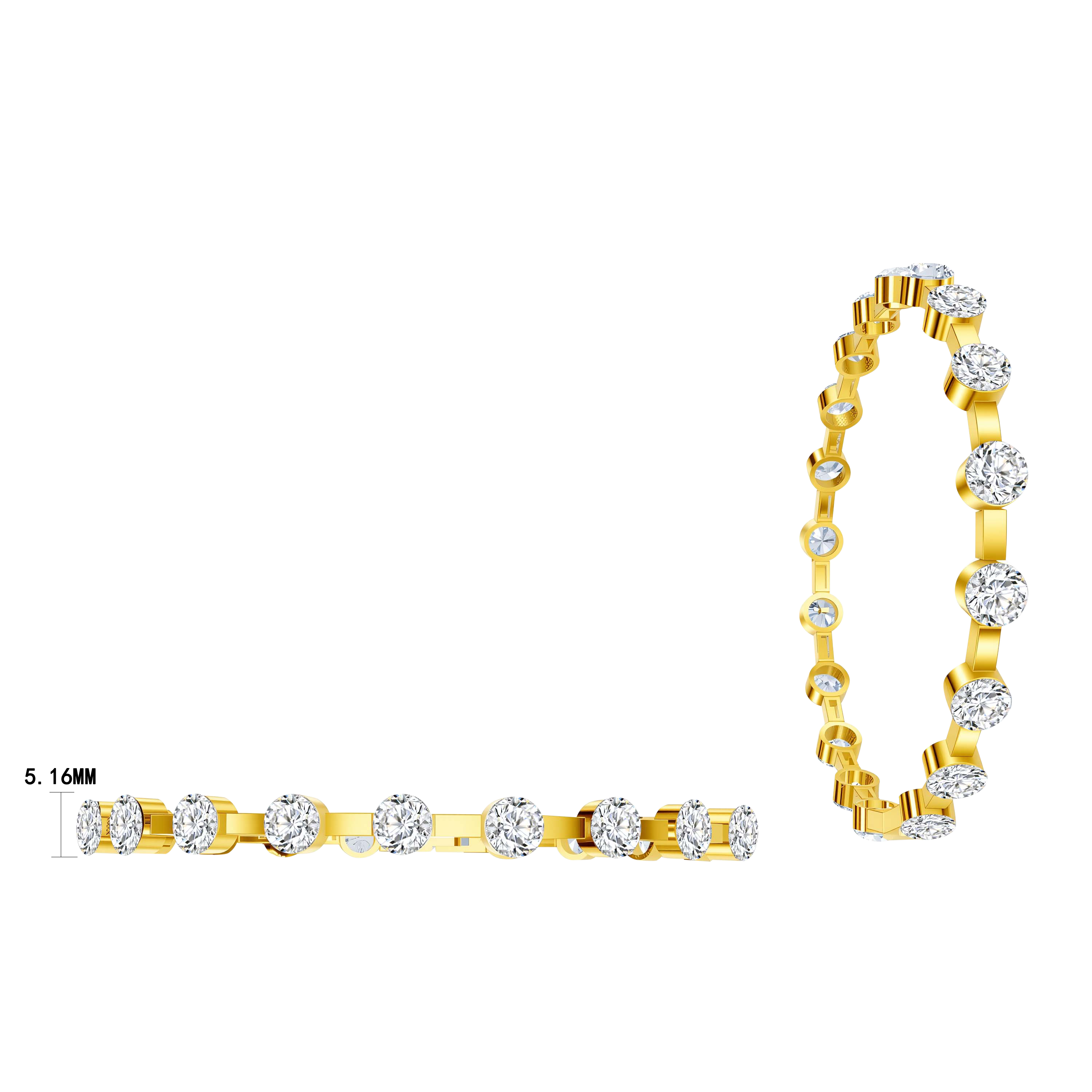 14K Gold 8.28G LGD Bracelet