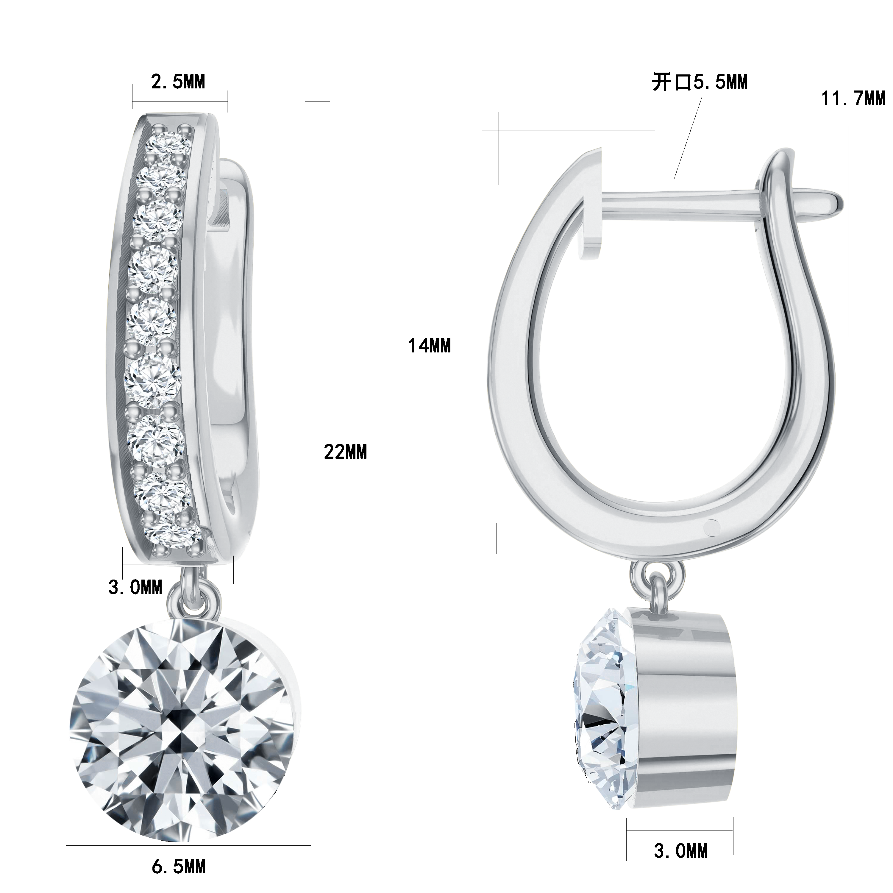 14K Gold 3.47G LGD Earrings