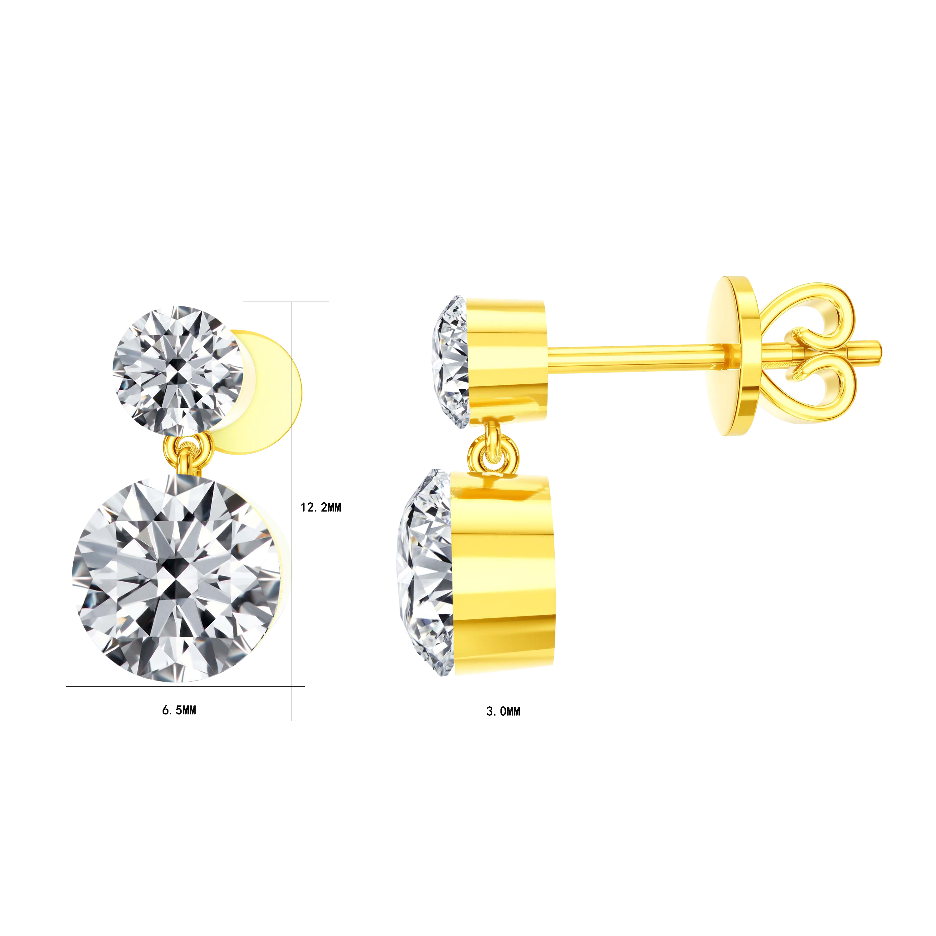 14K Gold 2.12G LGD Earrings