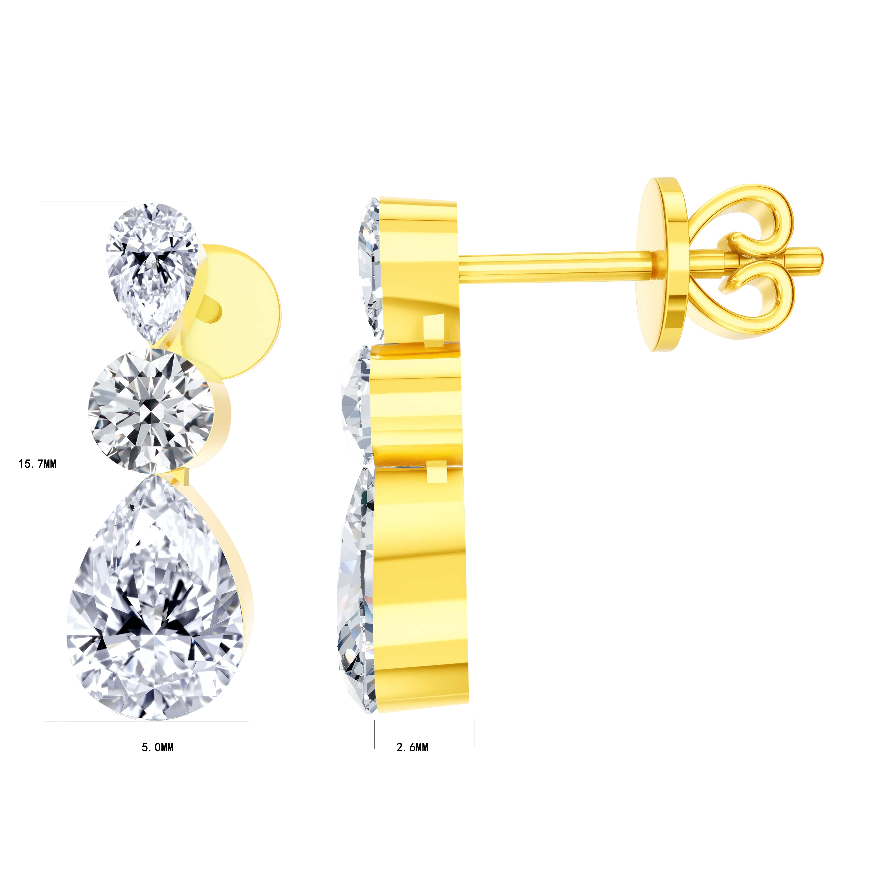 14K Gold 1.86G LGD Earrings