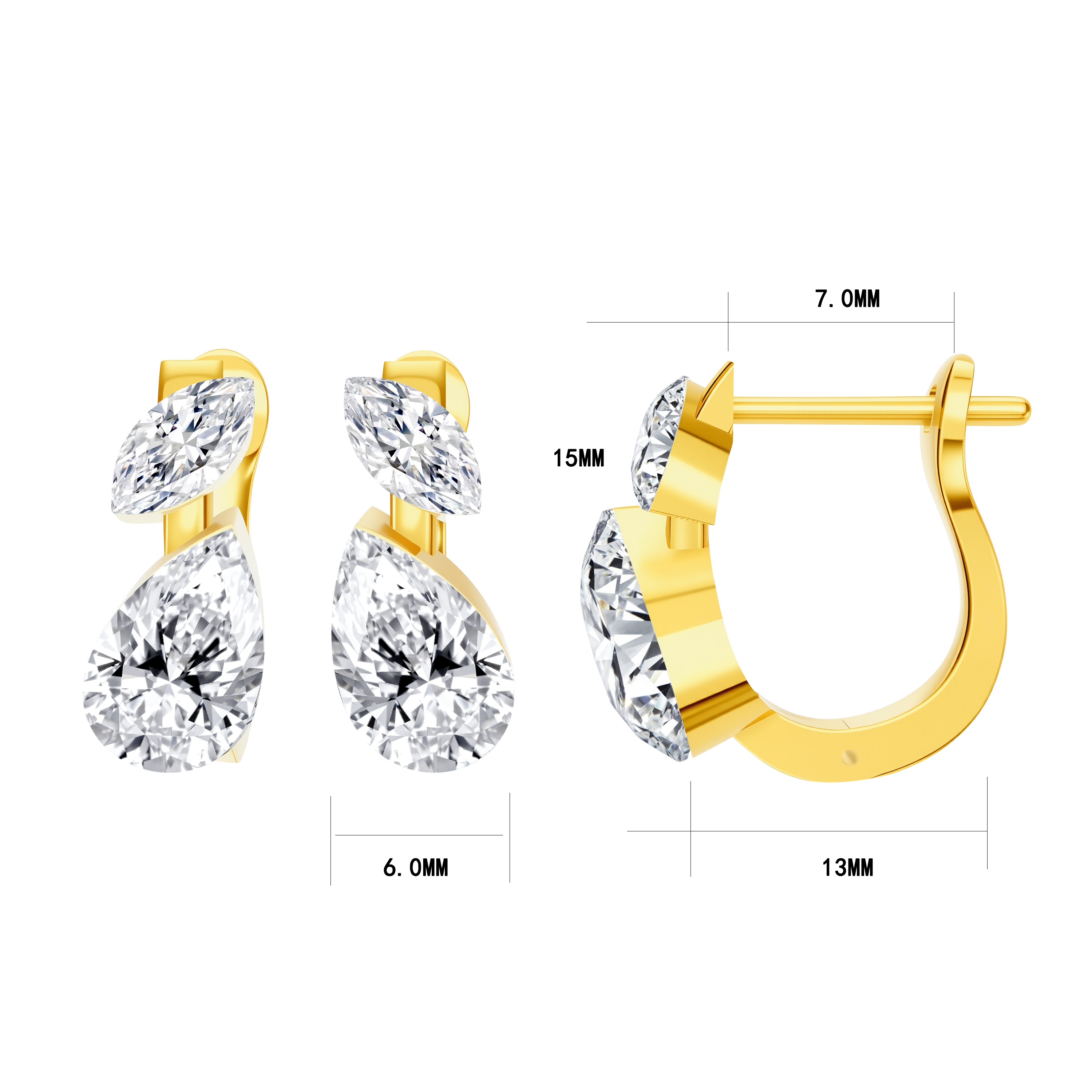 14K Gold 2.88G LGD Earrings