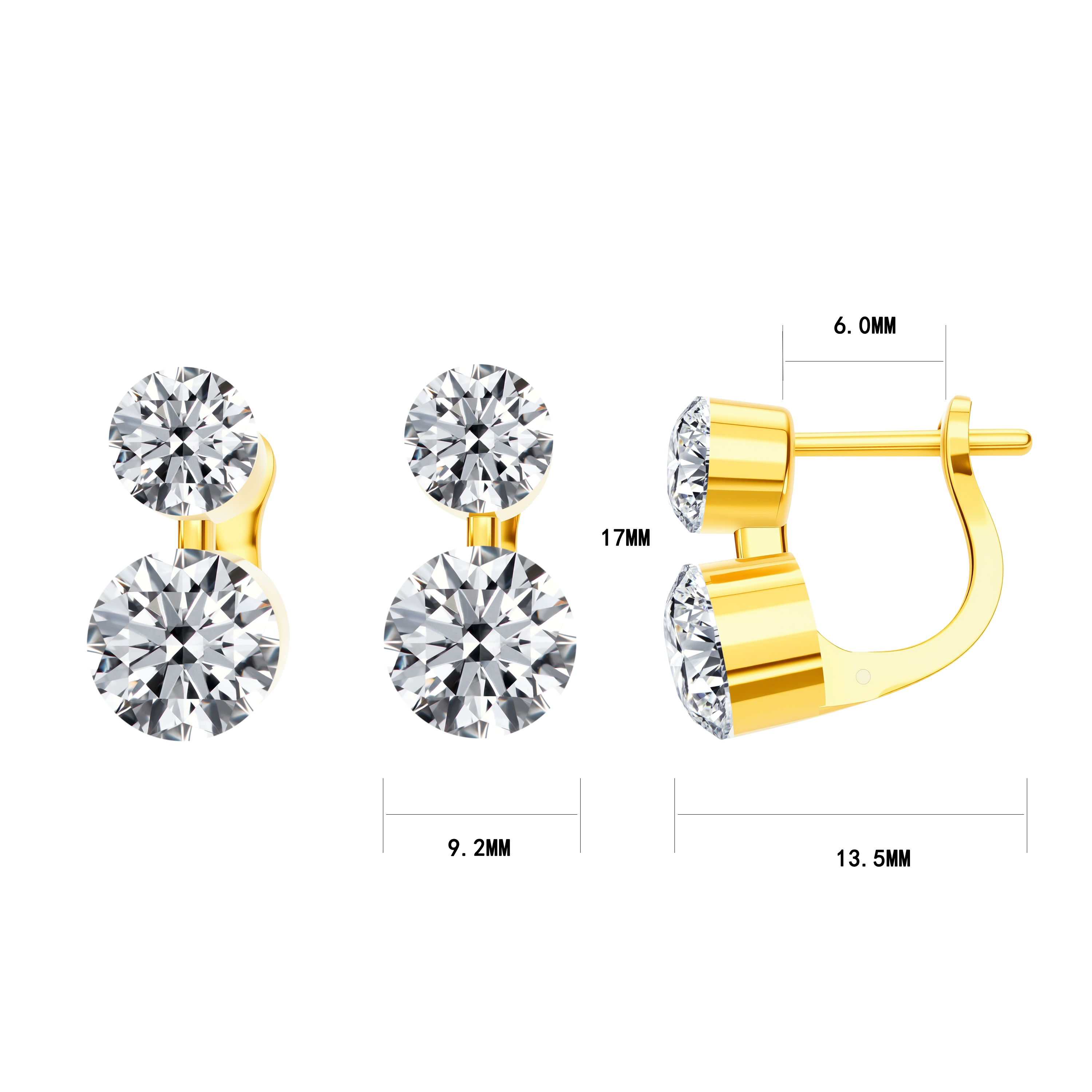 14K Gold 5.54G LGD Earrings
