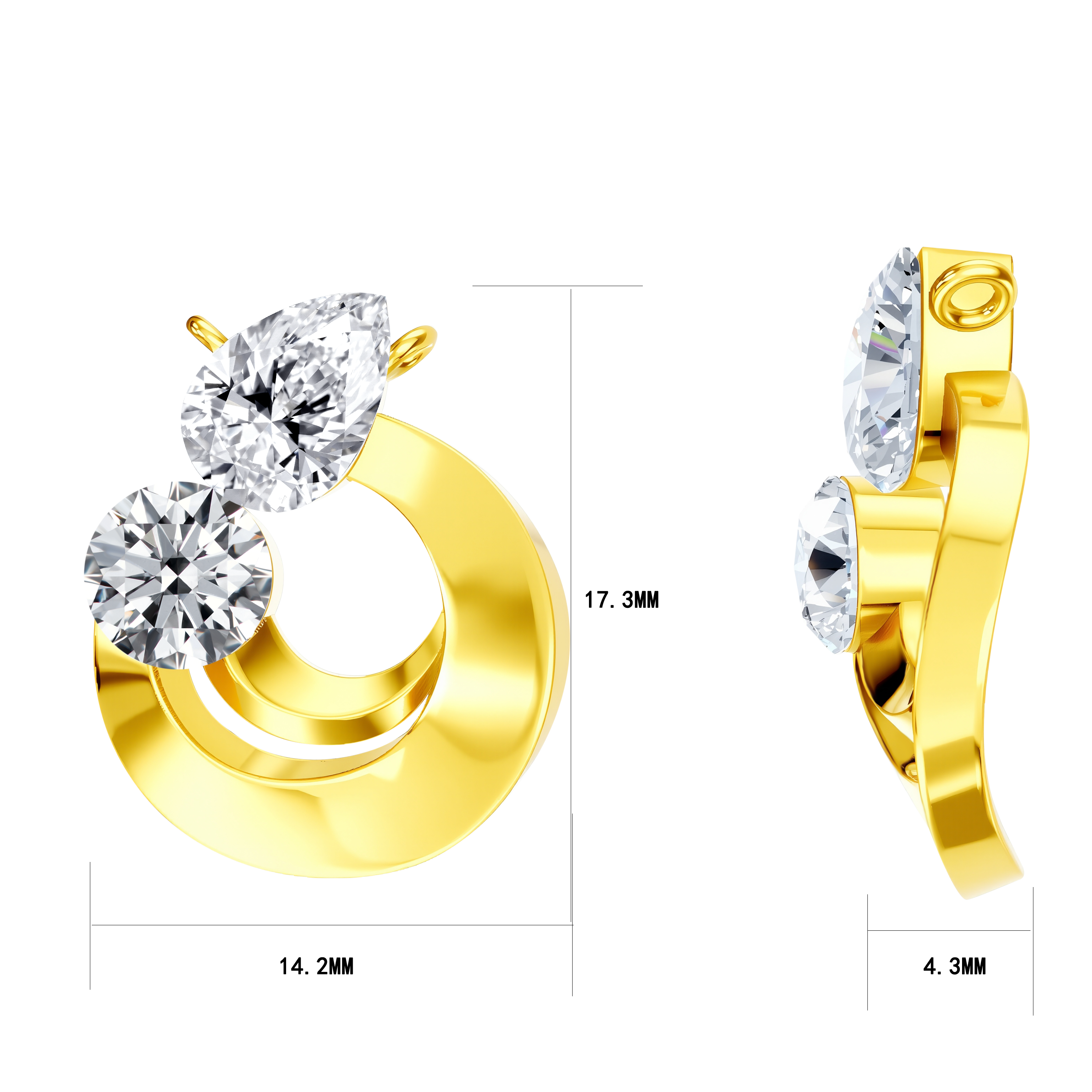 14KY Gold with Lab Diamond Necklace
