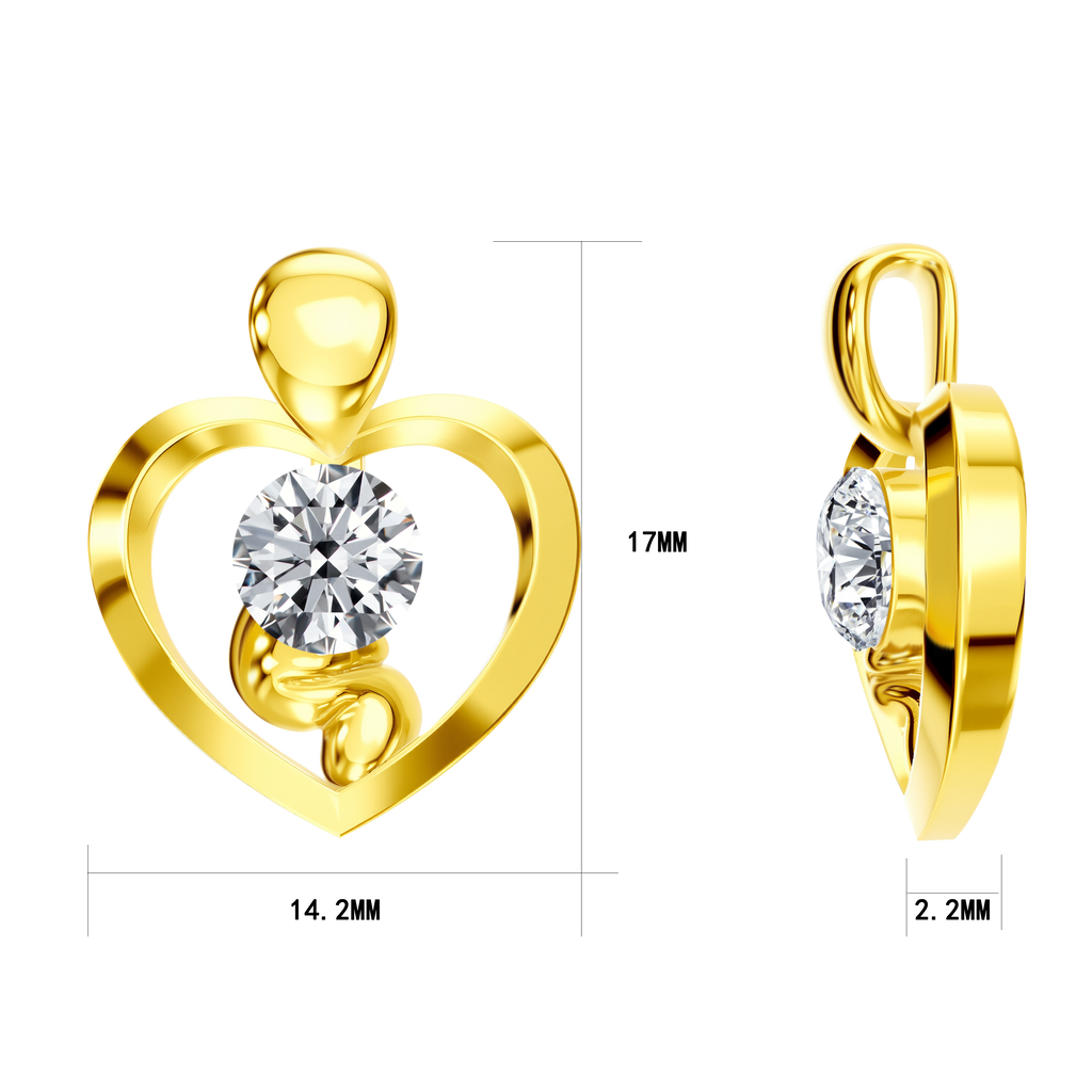 14KY Gold with Lab Diamond Necklace