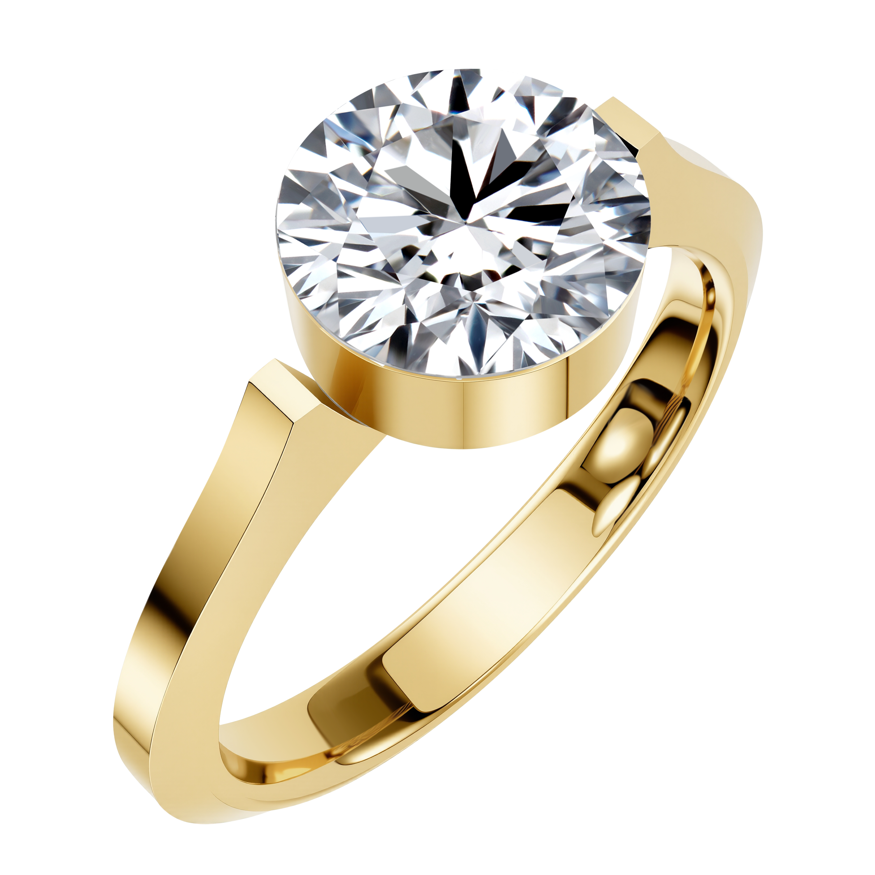 Air No.1 14KW Gold with Lab Diamond Ring