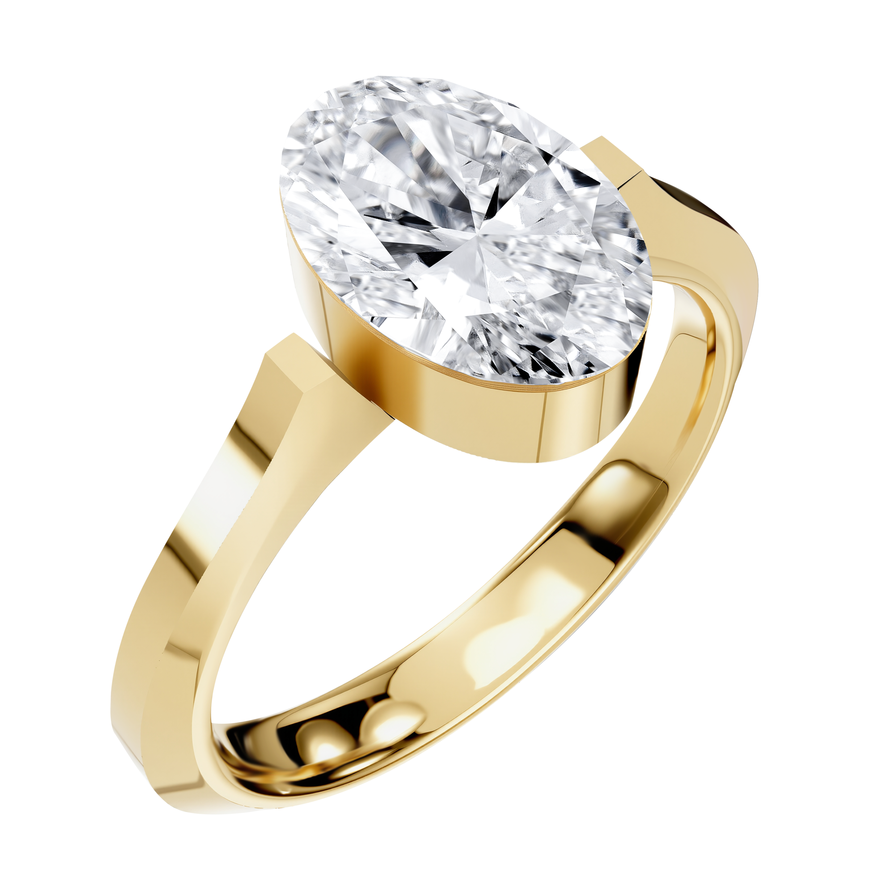 Air No.2 14KY Gold with Lab Diamond Ring