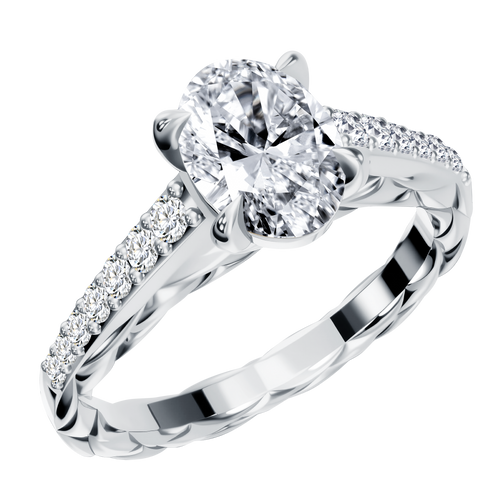 14K Gold 3.42G  LGD Mounting Ring