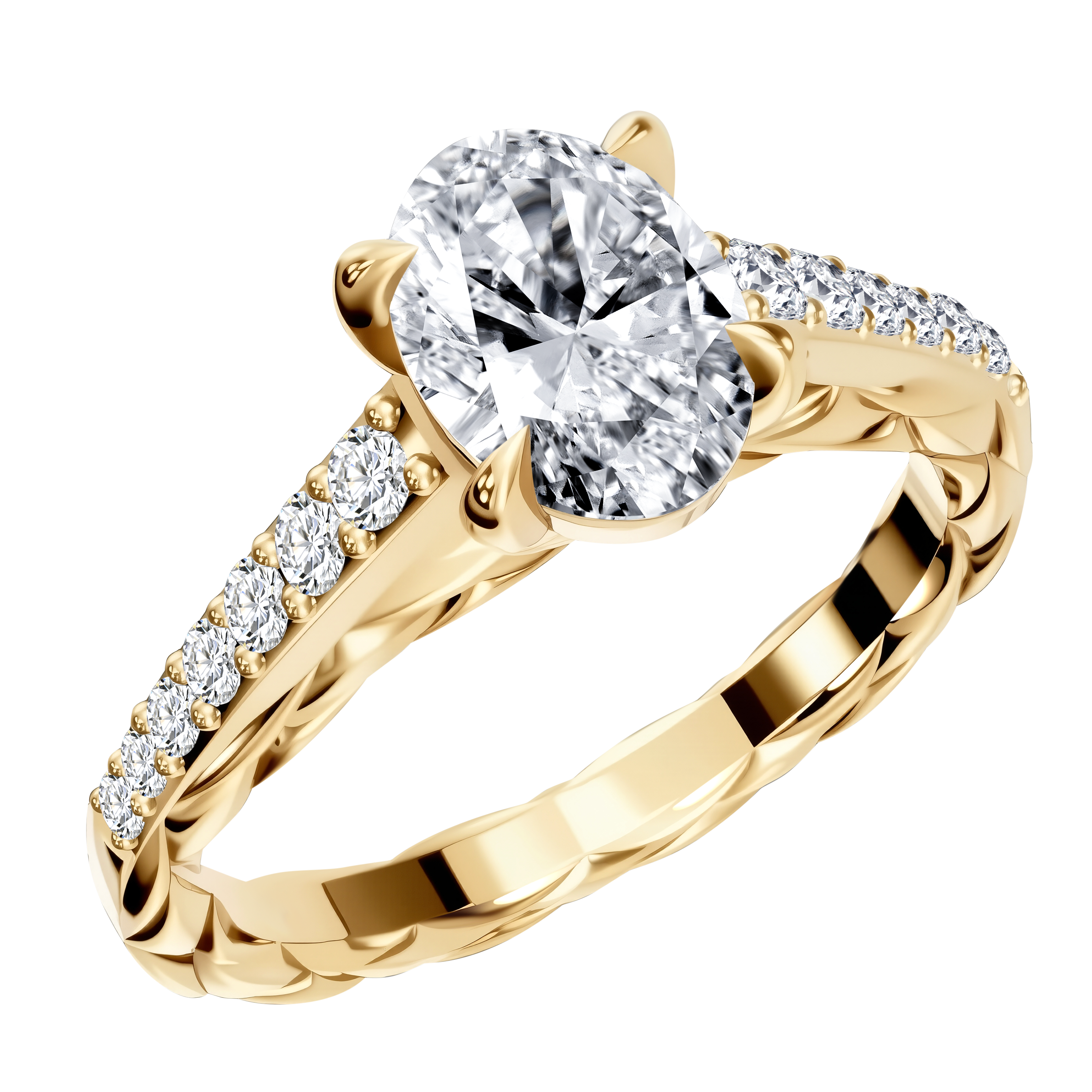 14K Gold 3.42G  LGD Mounting Ring