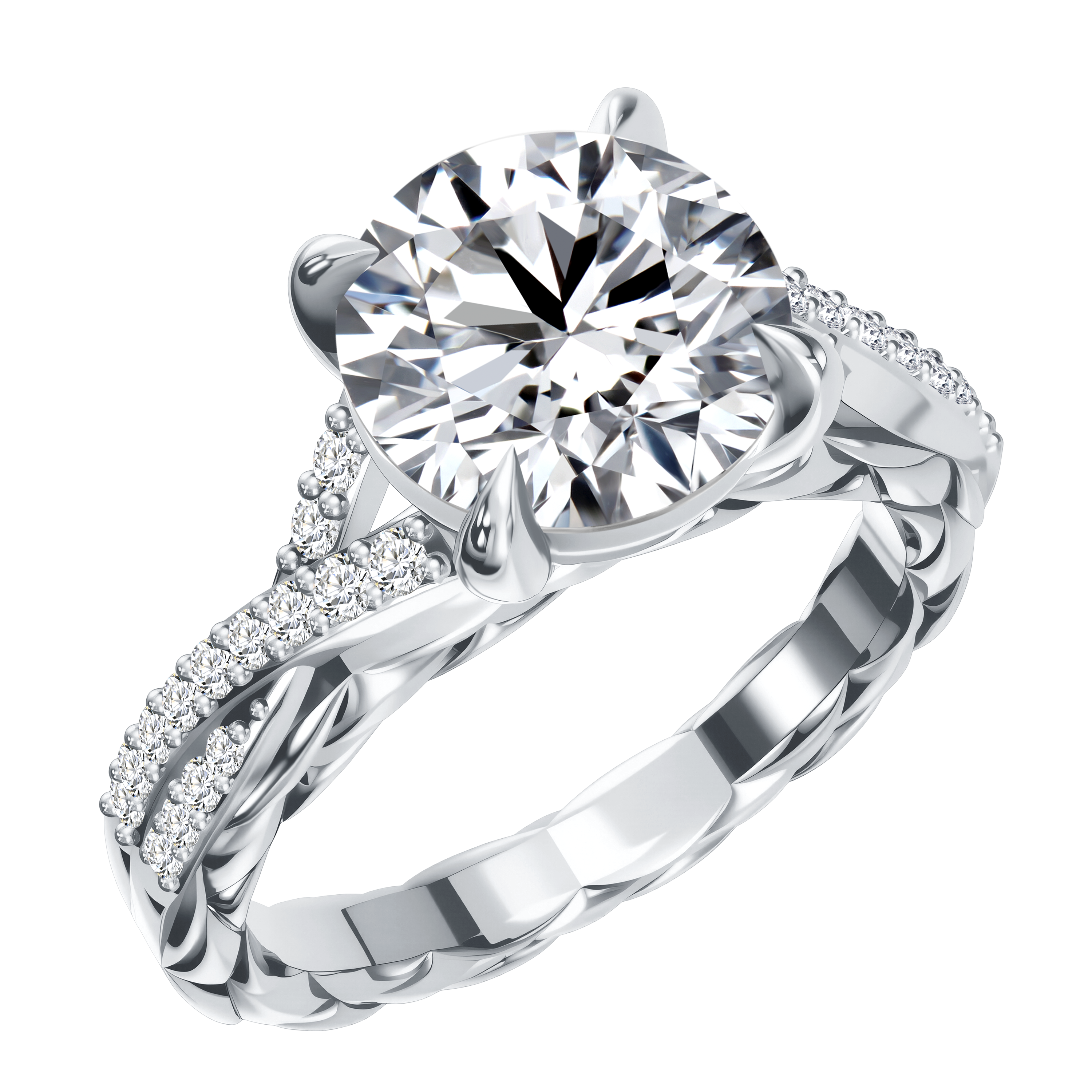 14K Gold 4.32G LGD  Mounting  Ring