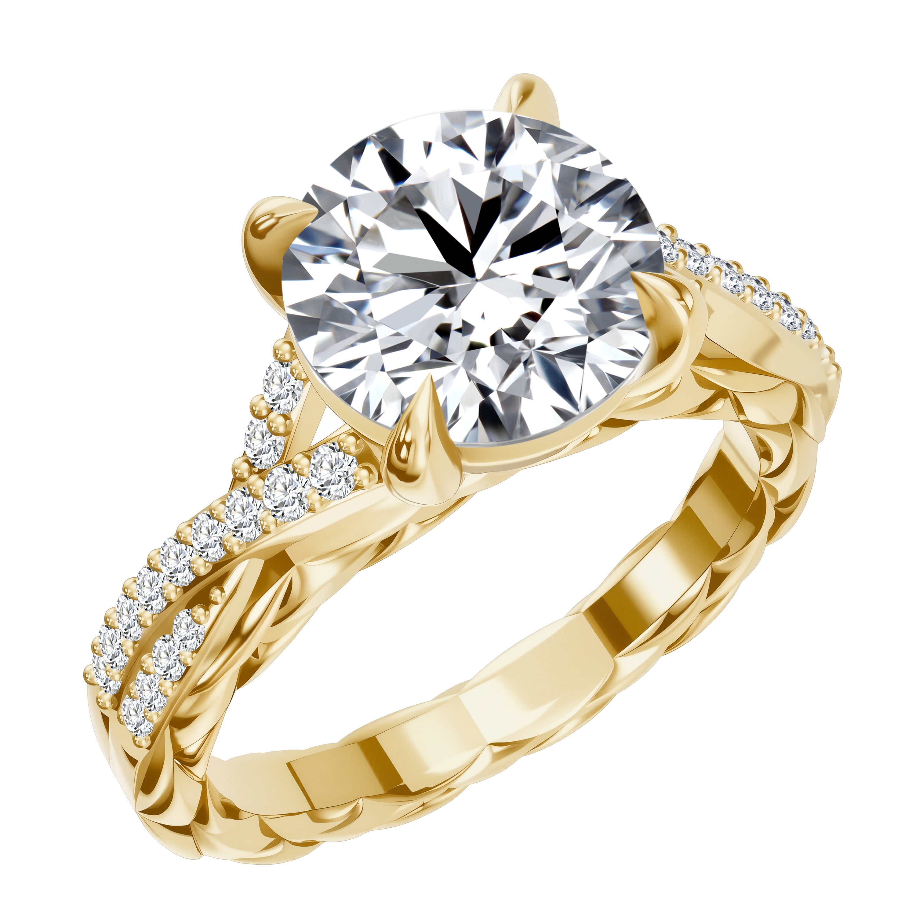 14K Gold 4.32G LGD  Mounting  Ring