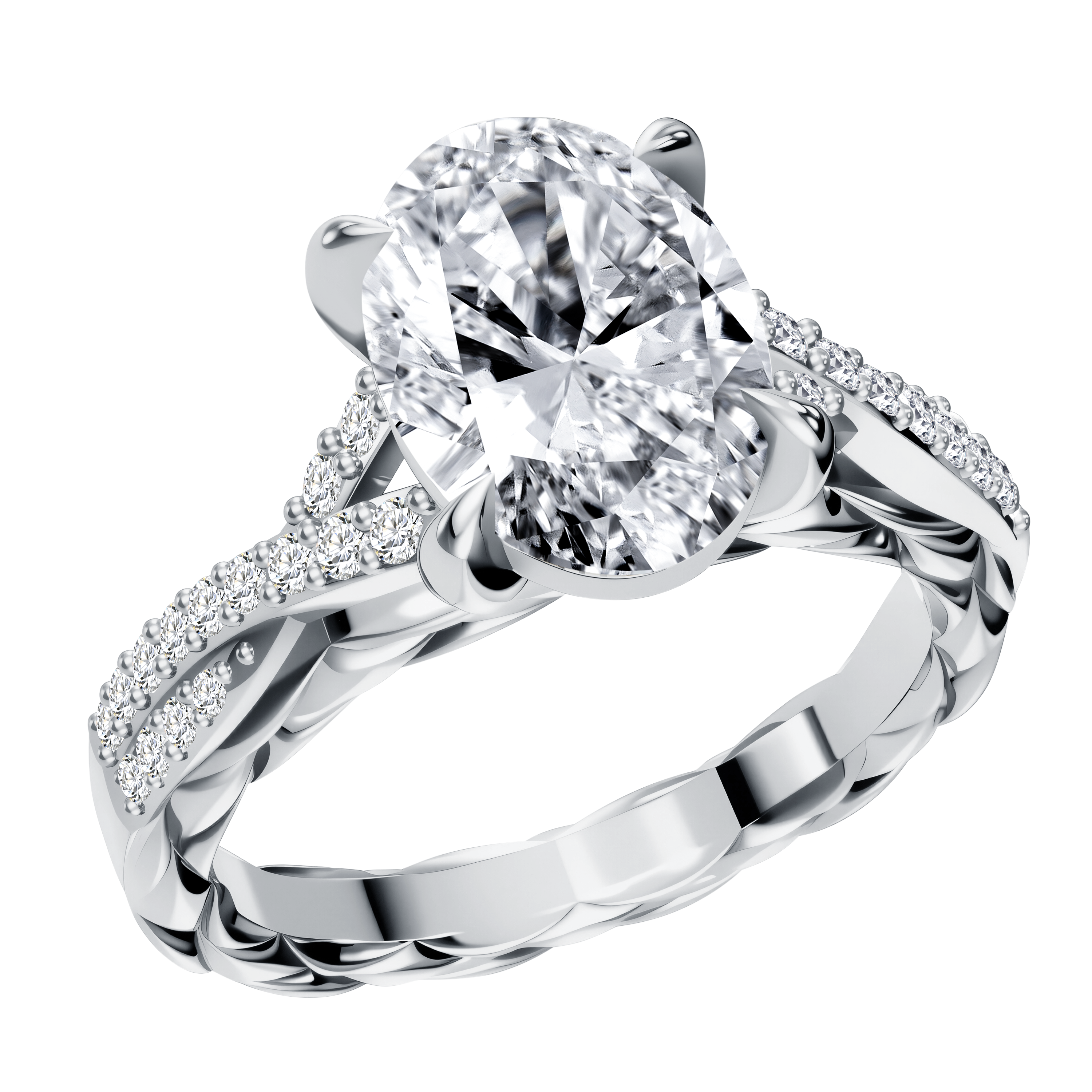 14K Gold 4.32G LGD  Mounting  Ring