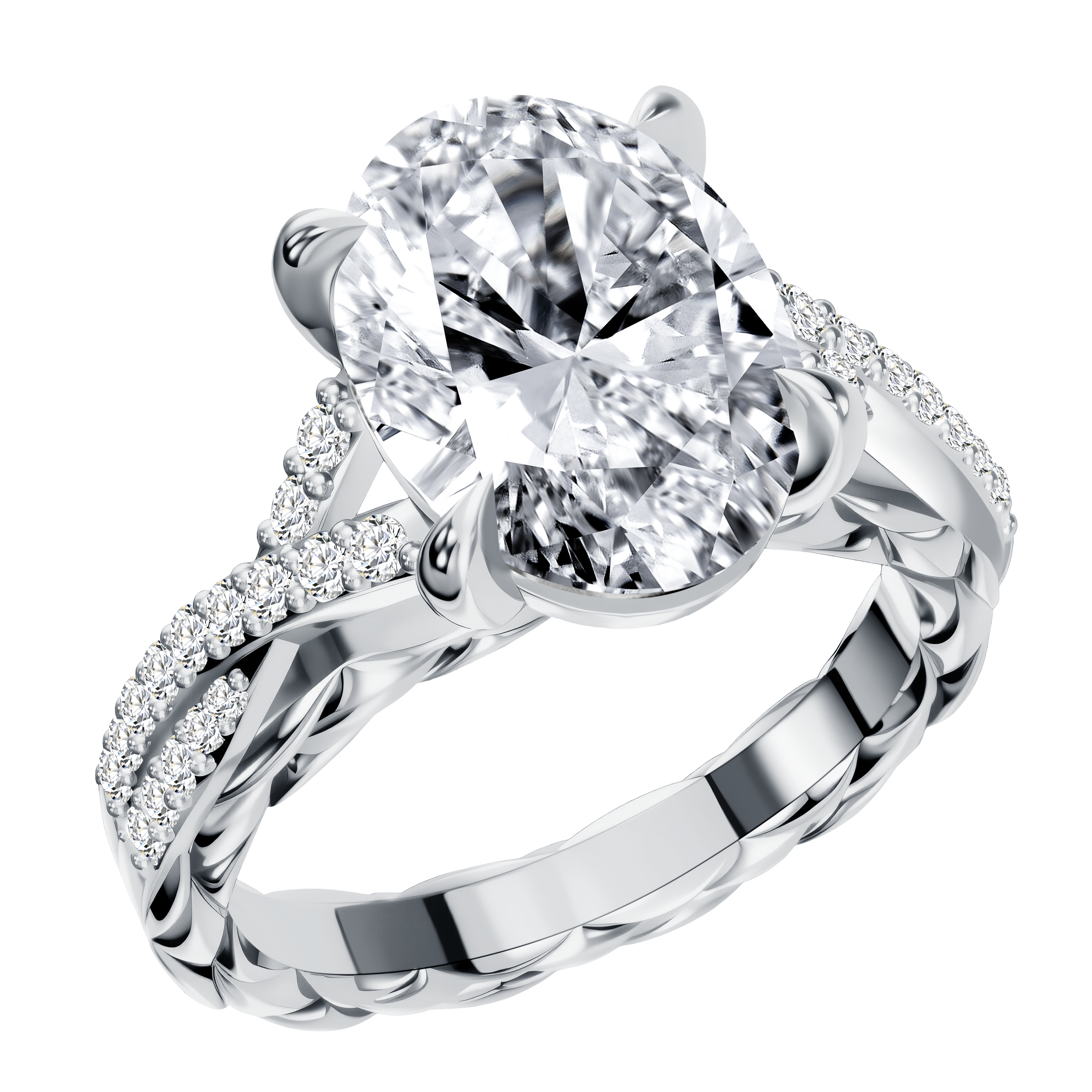 14K Gold 4.86G LGD  Mounting  Ring