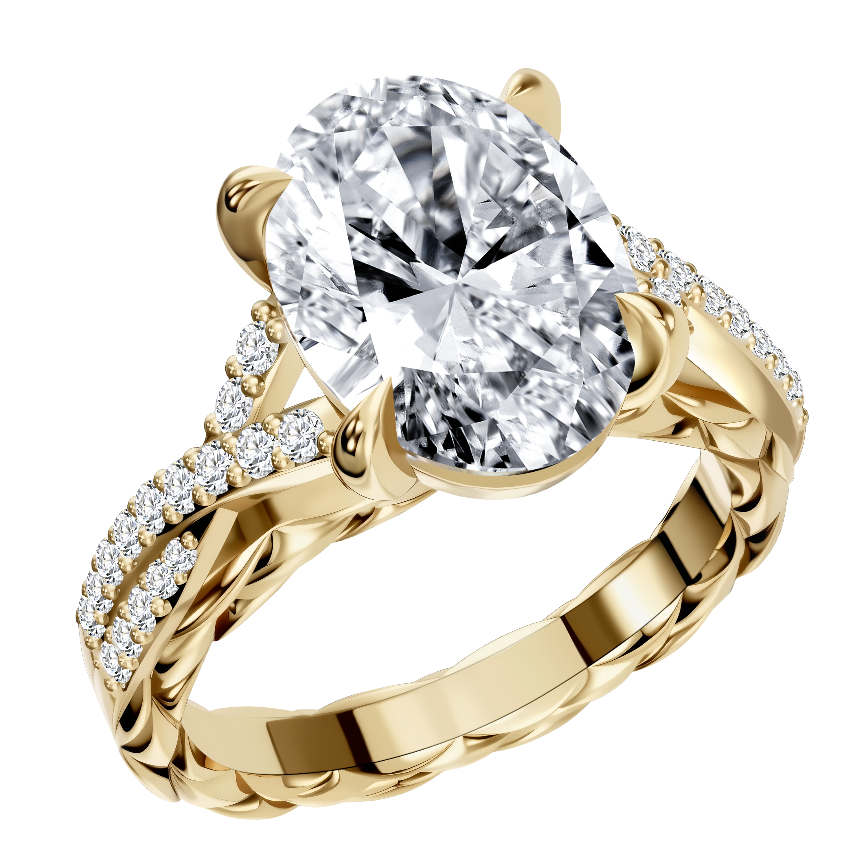 14K Gold 4.86G LGD  Mounting  Ring