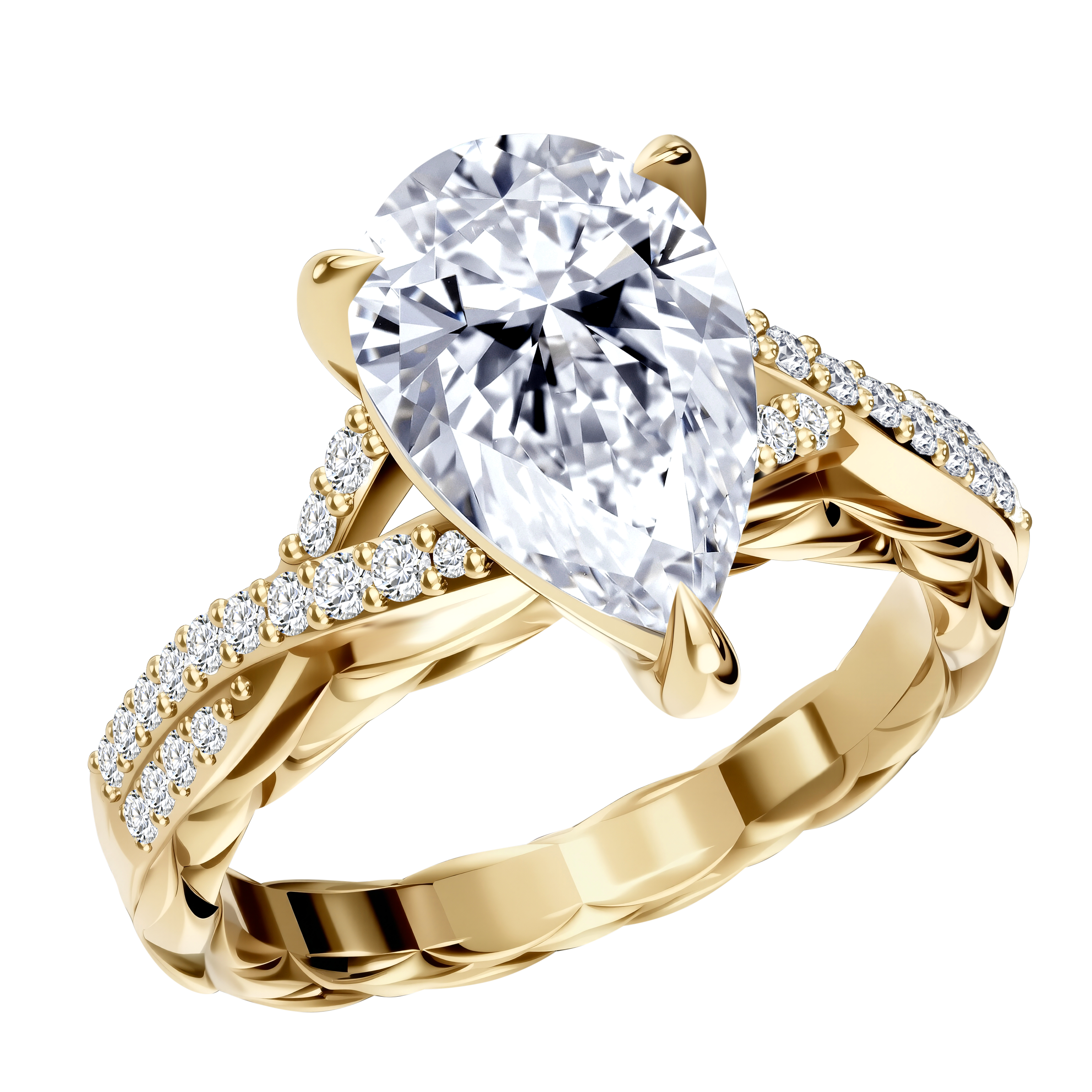 14K Gold 4.32G  LGD  Mounting  Ring