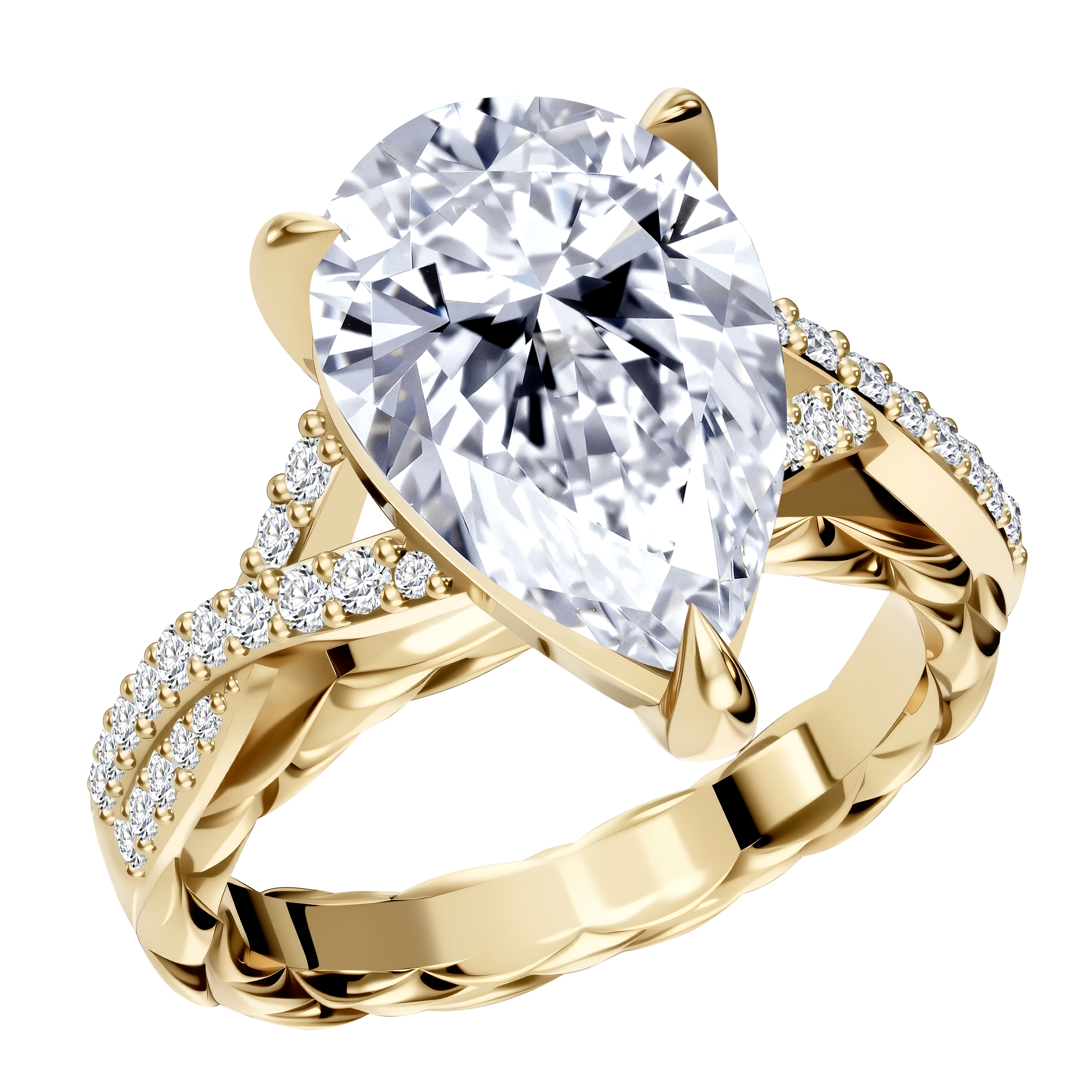 14K Gold 4.86G LGD  Mounting  Ring