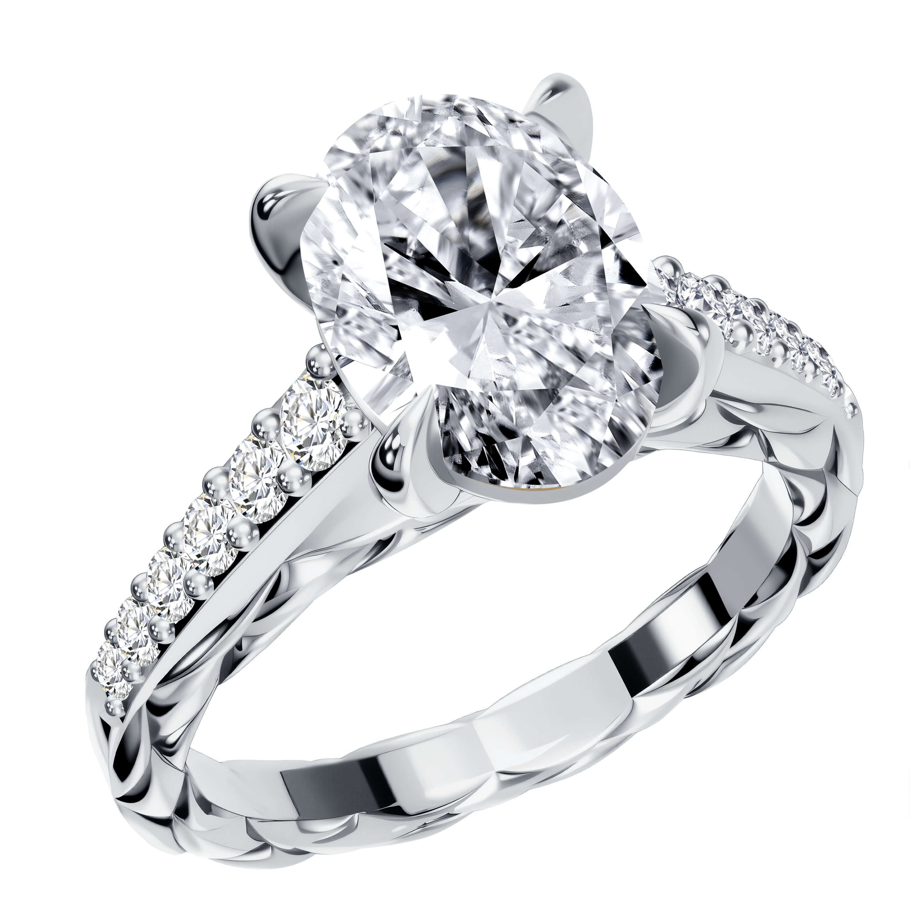 14K Gold 4.32G  LGD  Mounting  Ring