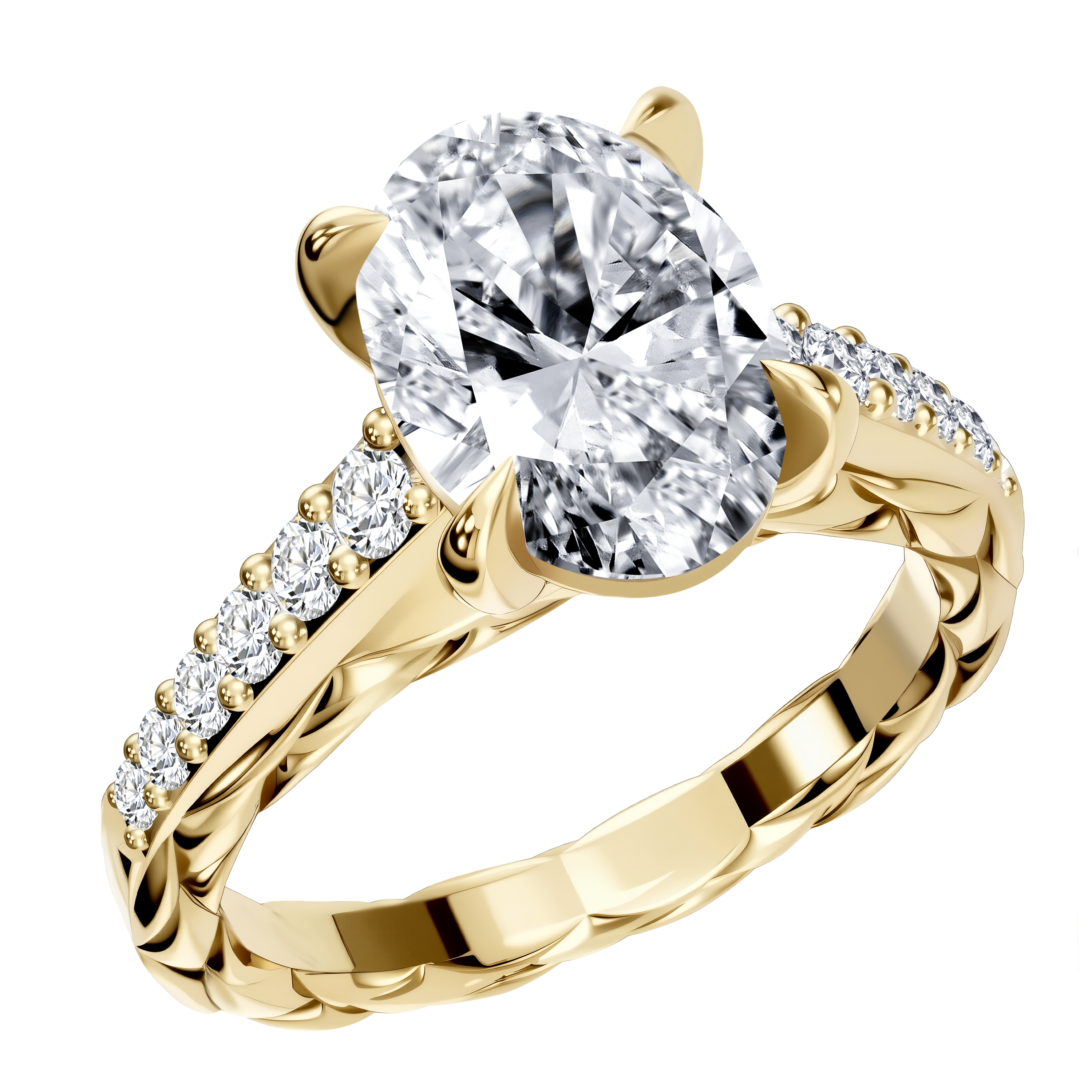 14K Gold 4.32G  LGD  Mounting  Ring