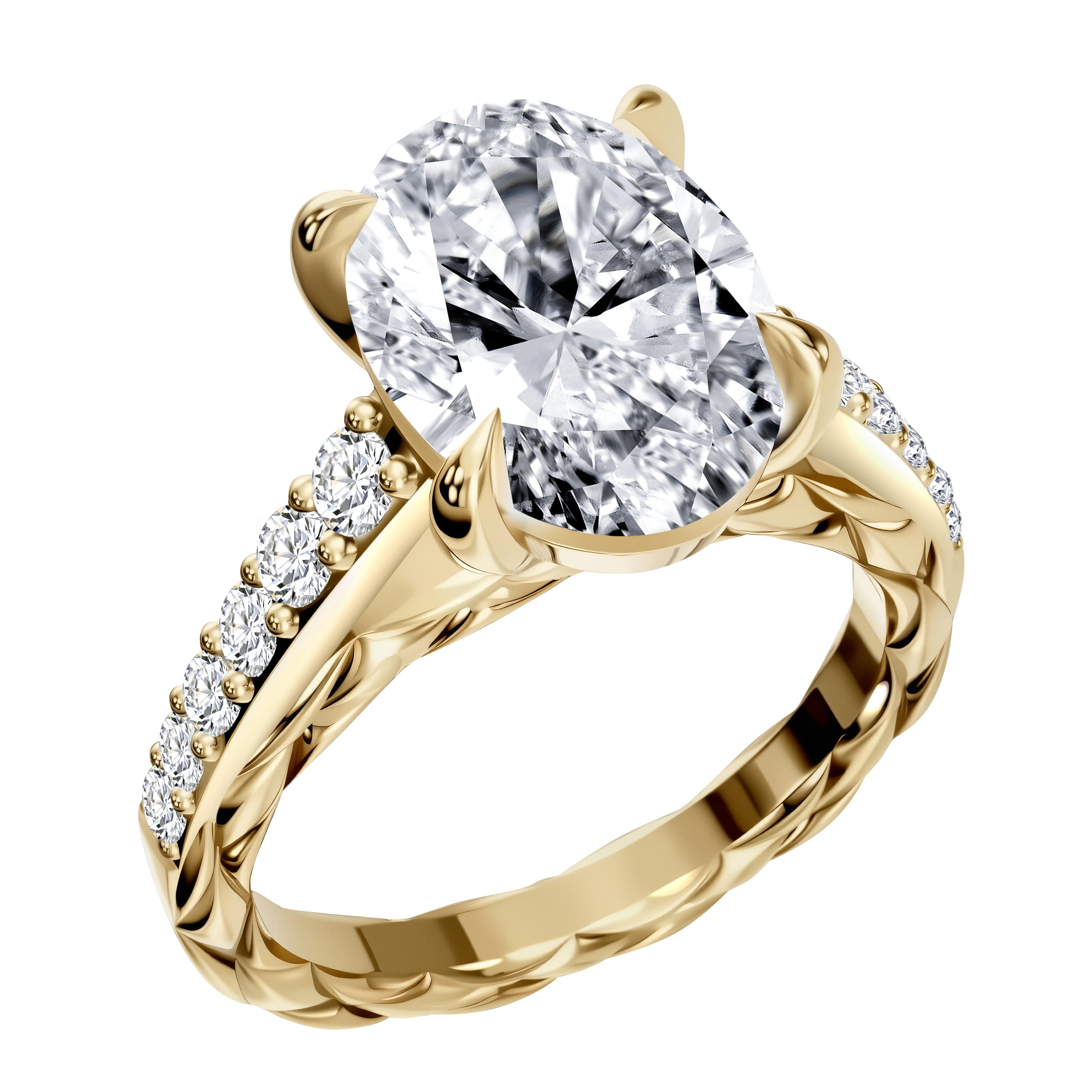 14K Gold 5.22G LGD  Mounting  Ring