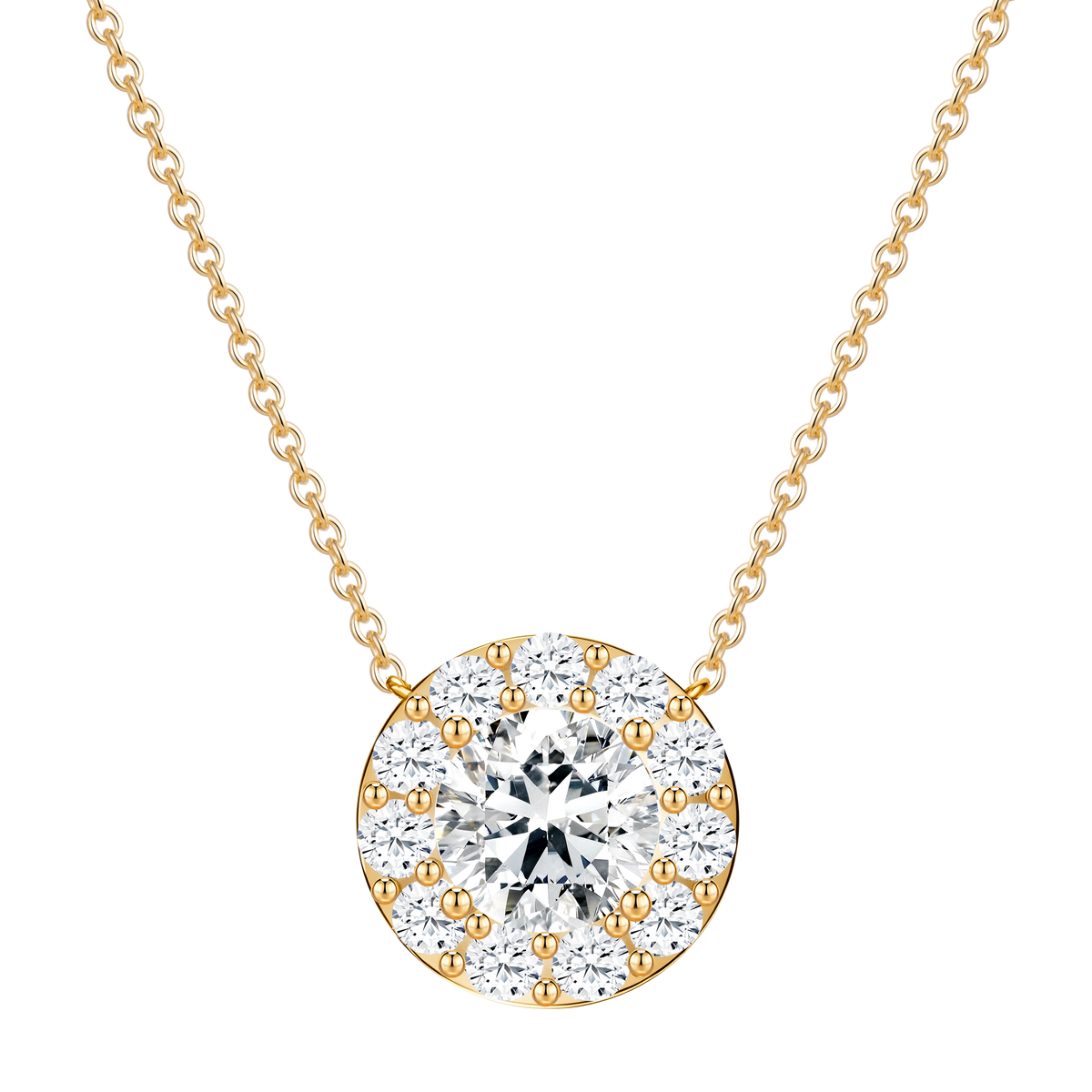 14K Gold 4.50G with Lab Diamond Mounting Necklace