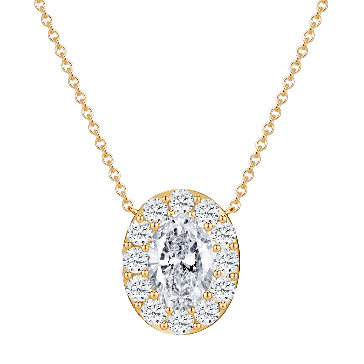 14K Gold 4.41G with Lab Diamond Mounting Necklace