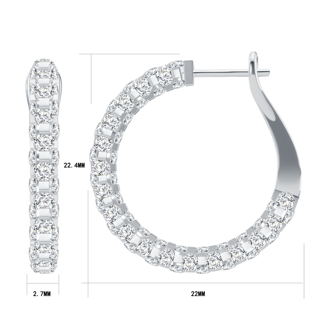 14KW Gold with Lab Diamond Earrings