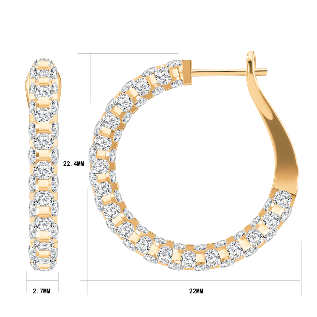 14KW Gold with Lab Diamond Earrings