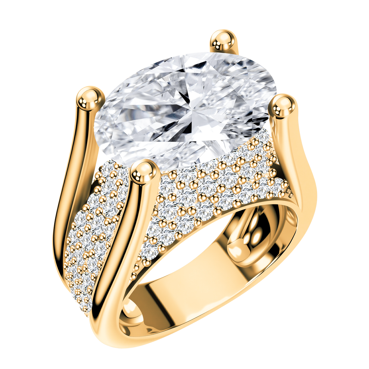 14K Gold 7.74G LGD  Mounting  Ring