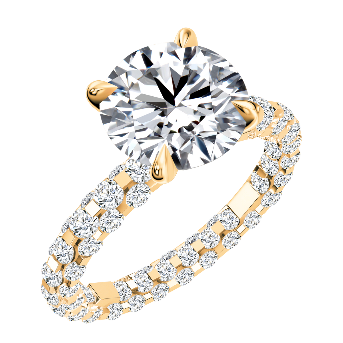 14K Gold 2.00G  LGD  Mounting  Ring